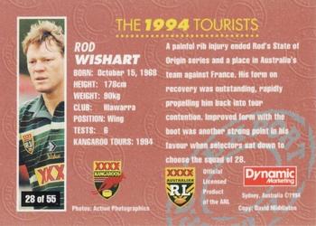 1994 Dynamic Kangaroo Heroes #28 Rod Wishart Back